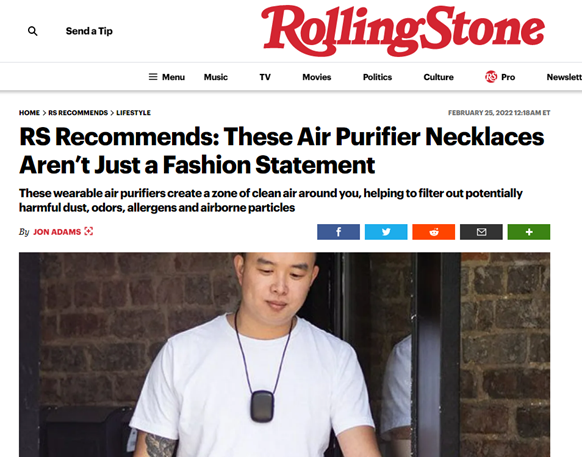 RollingStone Recommends: These Air Purifier Necklaces Aren’t Just a Fashion Statement