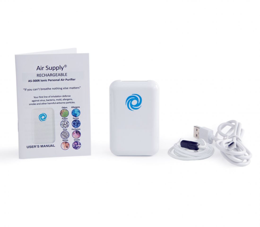 Air Supply® Rechargeable AS-300R Wearable Ionic Air Purifier